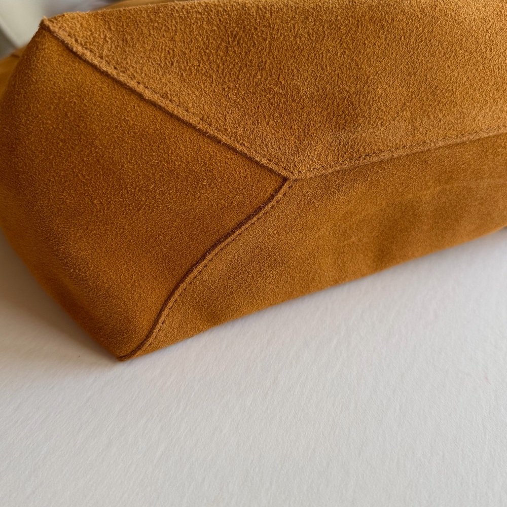 Mark & Graham Boho Suede Camel Brown Large Slouchy Hobo Tote Bag - Picture 4 of 15